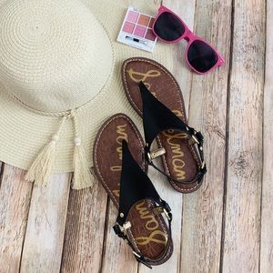 NWOT Sam Edelman Sandal Greta Black Leather Thong